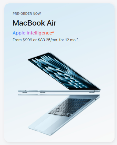 苹果推出M4芯片版MacBook 